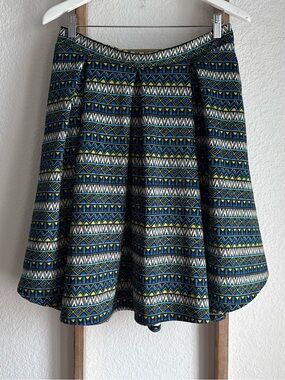 LuLaRoe Azure Aztec Print Midi Skirt sz: Large NWOT